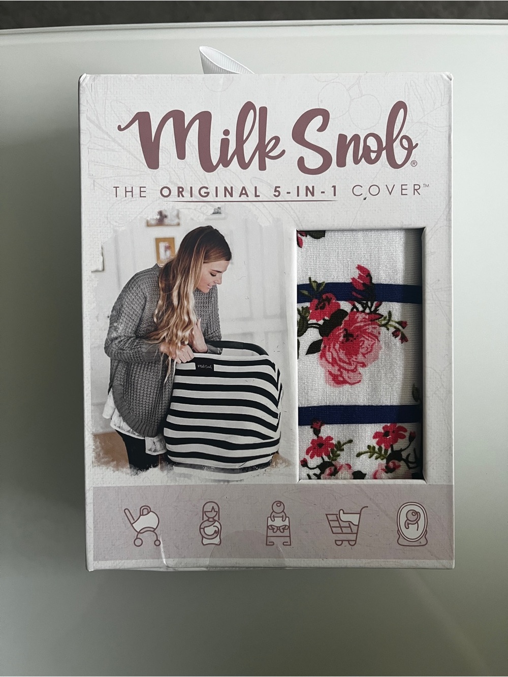 Milk Snob Floral & Navy Baby 5 in 1 Cover
